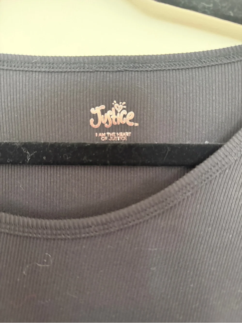 Justice Black Long Sleeve Women's Top